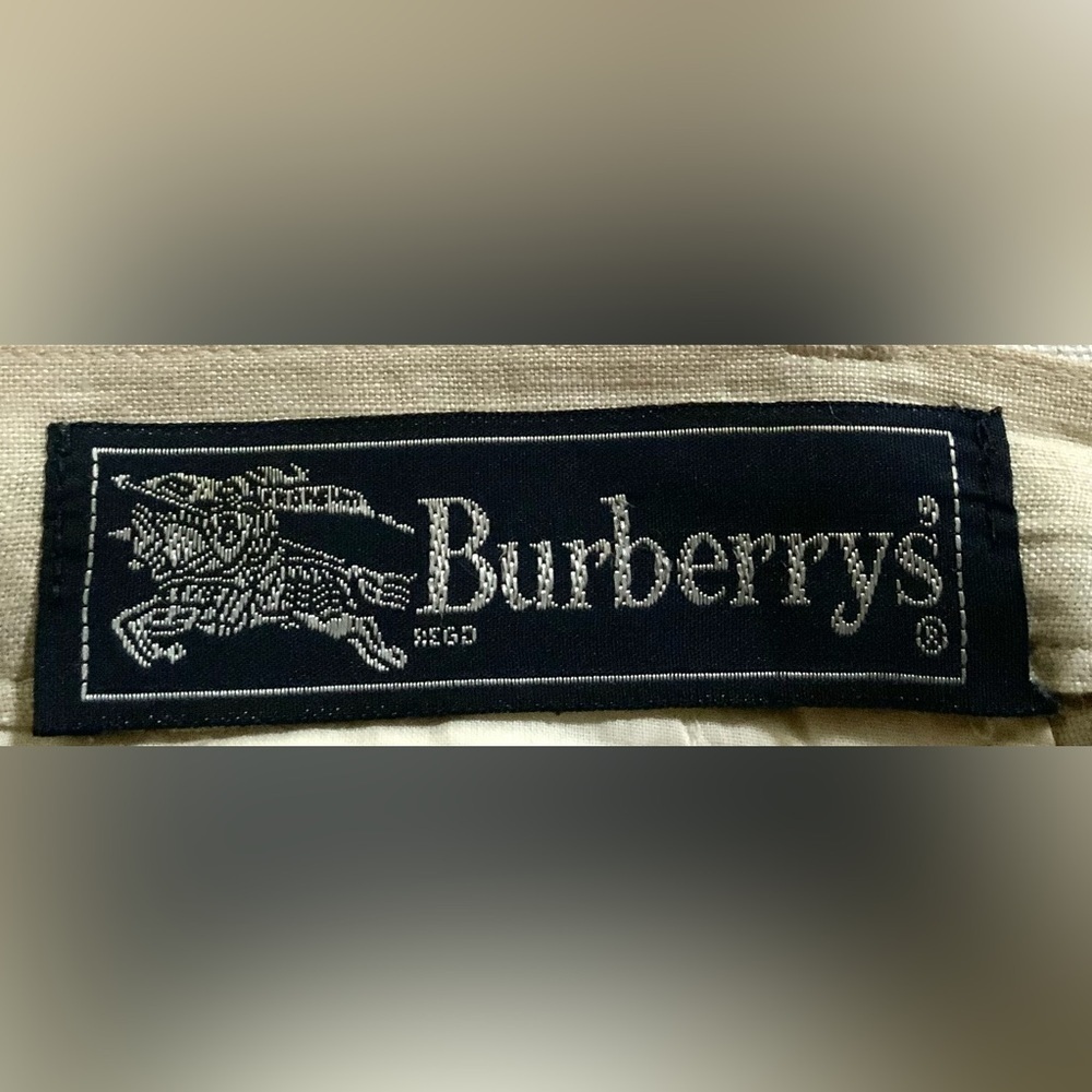 BURBERRY Sand Linen High Waist Wide Leg Pants - Picture 5 of 5